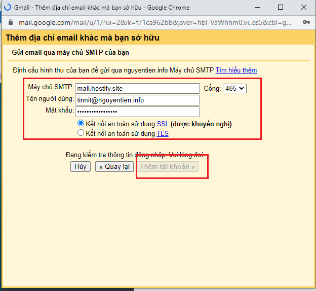 Gửi nhận Email-server từ Google mai