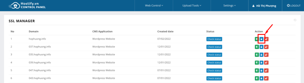 Hướng dẫn cài SSL lên web bên hosting Hostify