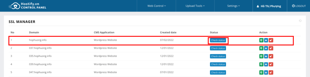 Hướng dẫn cài SSL lên web bên hosting Hostify