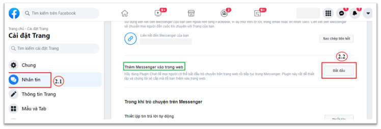 Nhúng Facebook Messenger vào WordPress