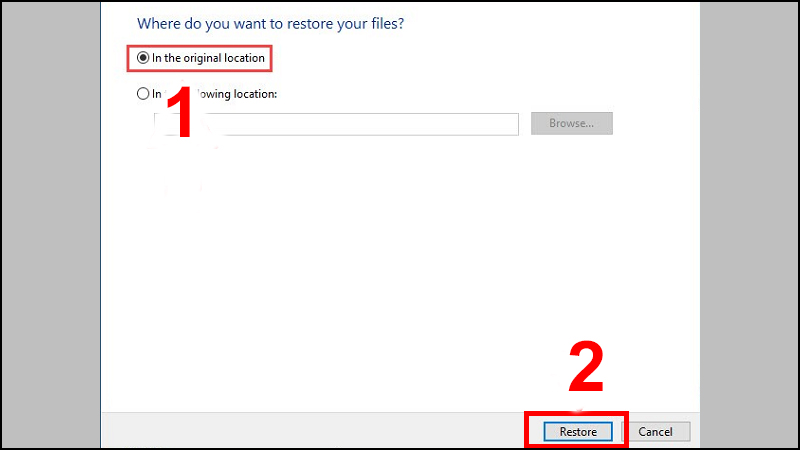 Hướng dẫn restore và backup windows 10 