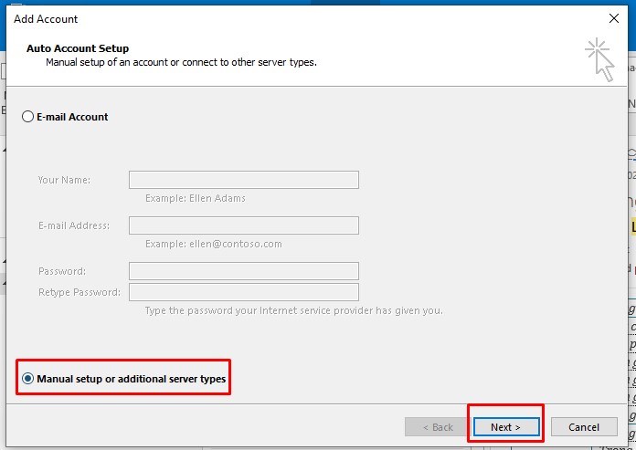 Hướng dẫn thêm địa chỉ Email vào phần mềm Microsoft Outlook