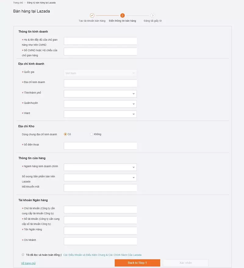 cách đăng ký bán hàng trên Lazada