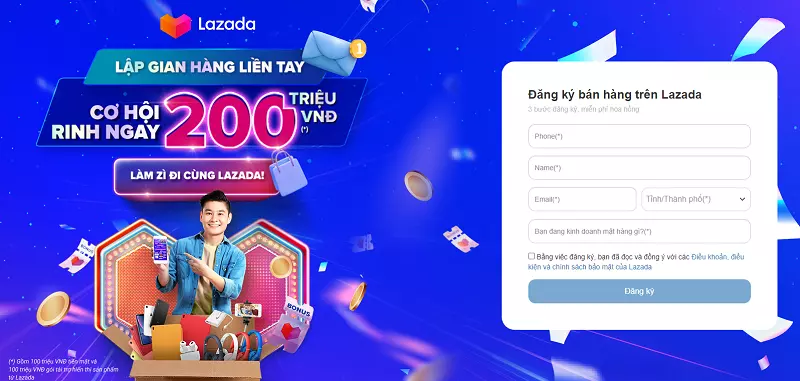 cách đăng ký bán hàng trên lazada