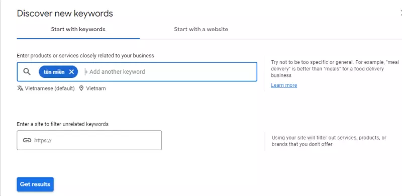 Hướng dẫn chi tiết cách sử dụng Google Keyword Planner 2022