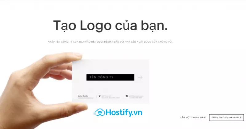 Trang web tạo logo trực tuyến miễn phí - SquareSpace