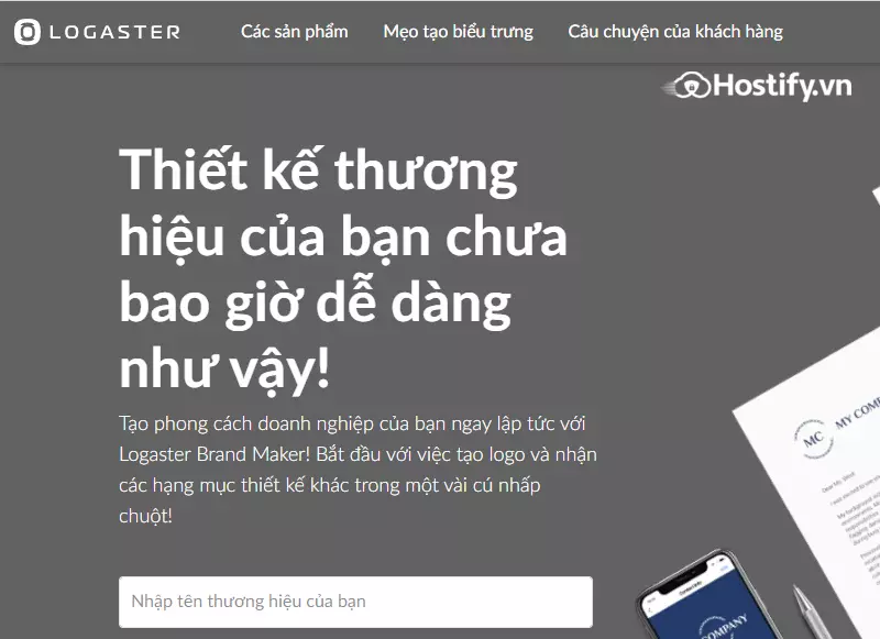 Trang web tạo logo trực tuyến miễn phí - Logaster
