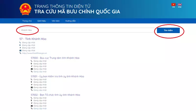mã code bưu điện