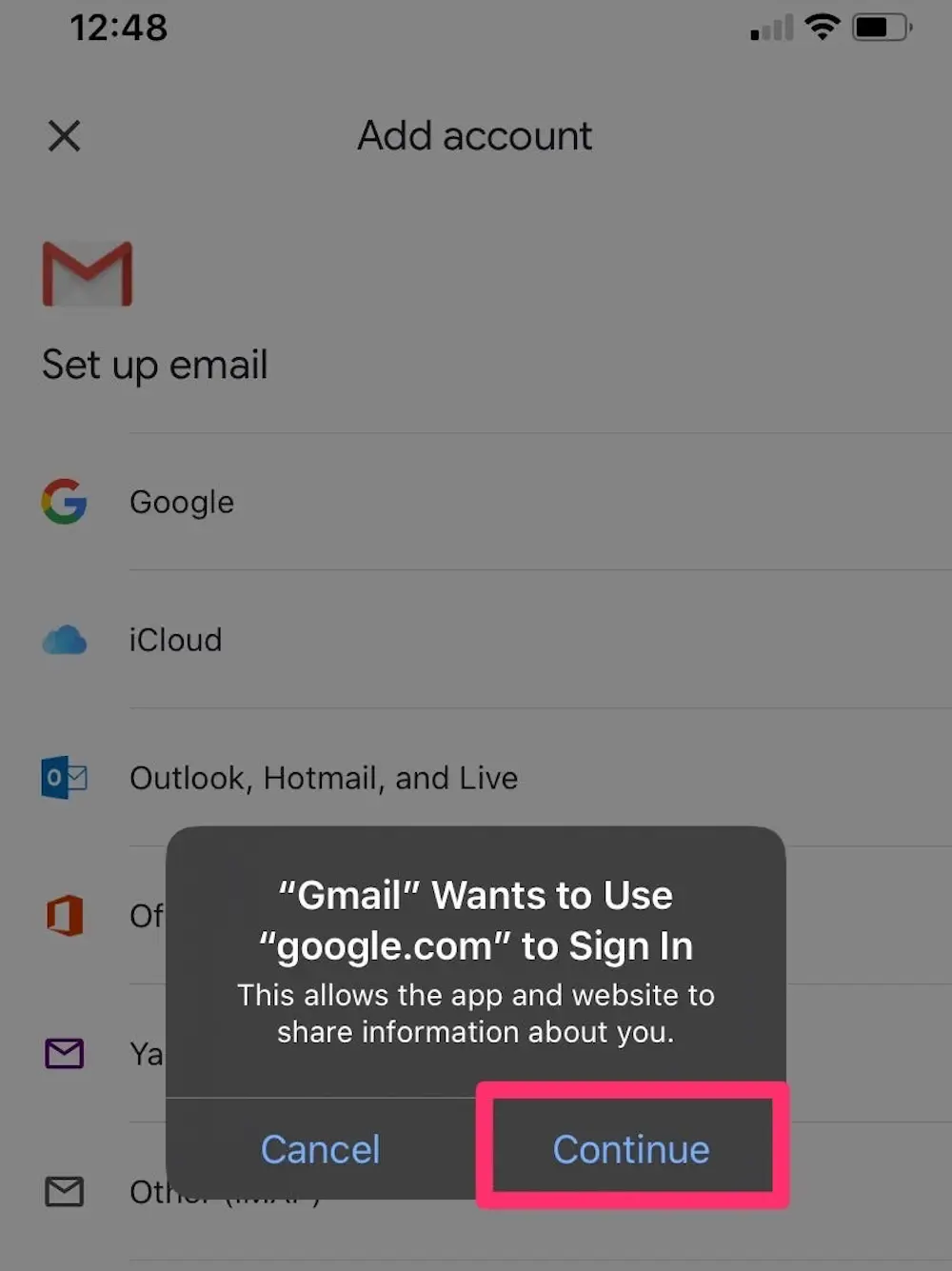 đăng nhập Google Mail 4