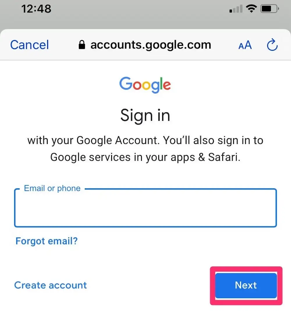 đăng nhập Google Mail 5