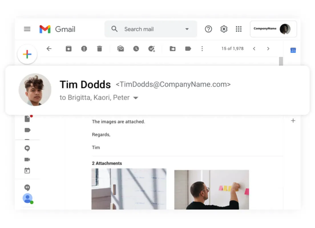 Email doanh nghiệp Google 2