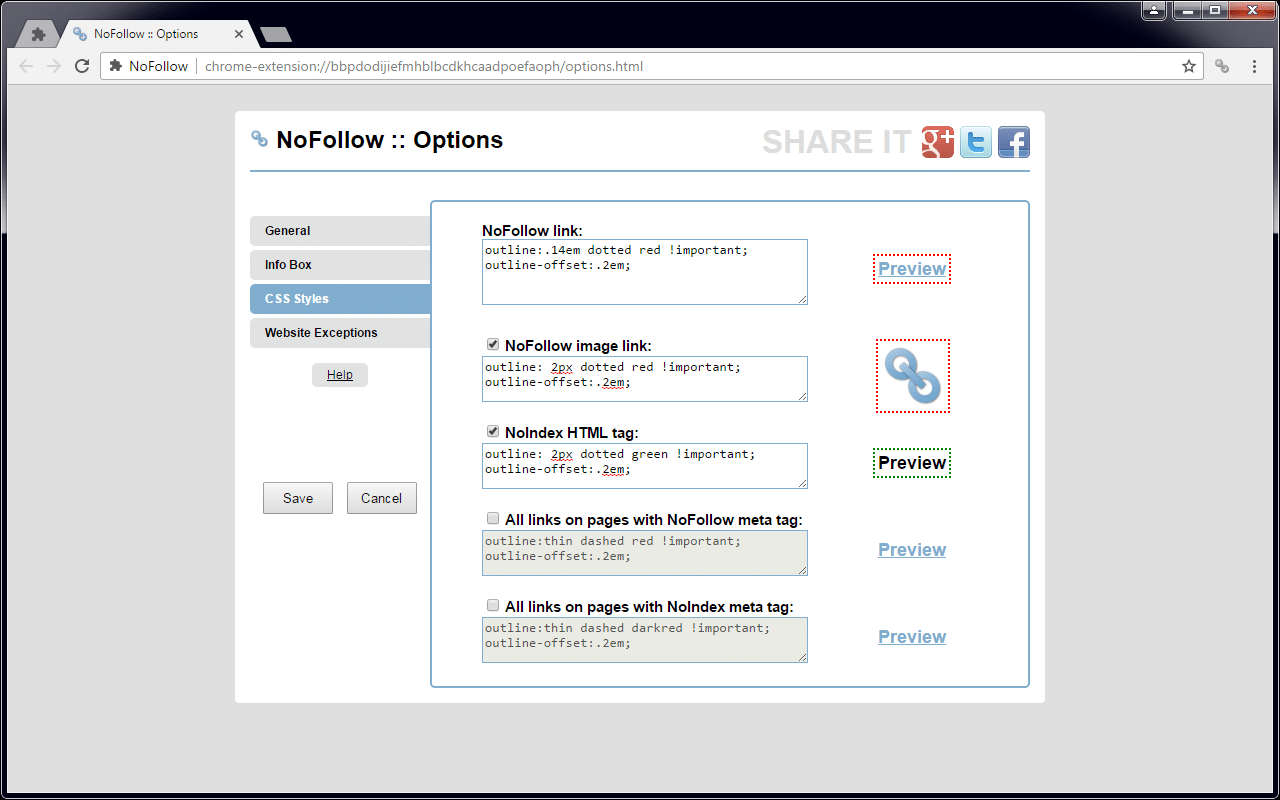 Công cụ SEO Nofollow Extension